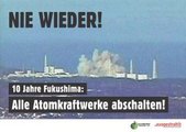 Großplakat Aktion zu 10 Jahre Fukushima